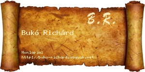 Bukó Richárd névjegykártya