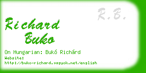 richard buko business card