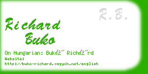 richard buko business card